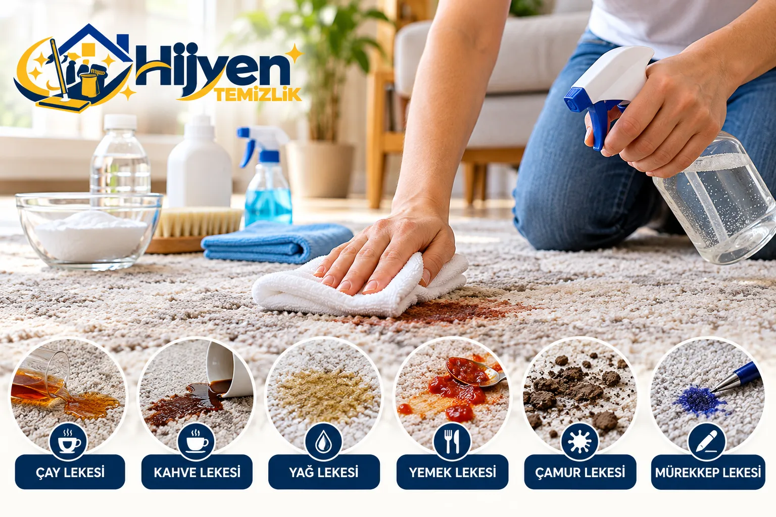 Halıdaki Lekeler İçin Güvenli Temizlik Yöntemleri